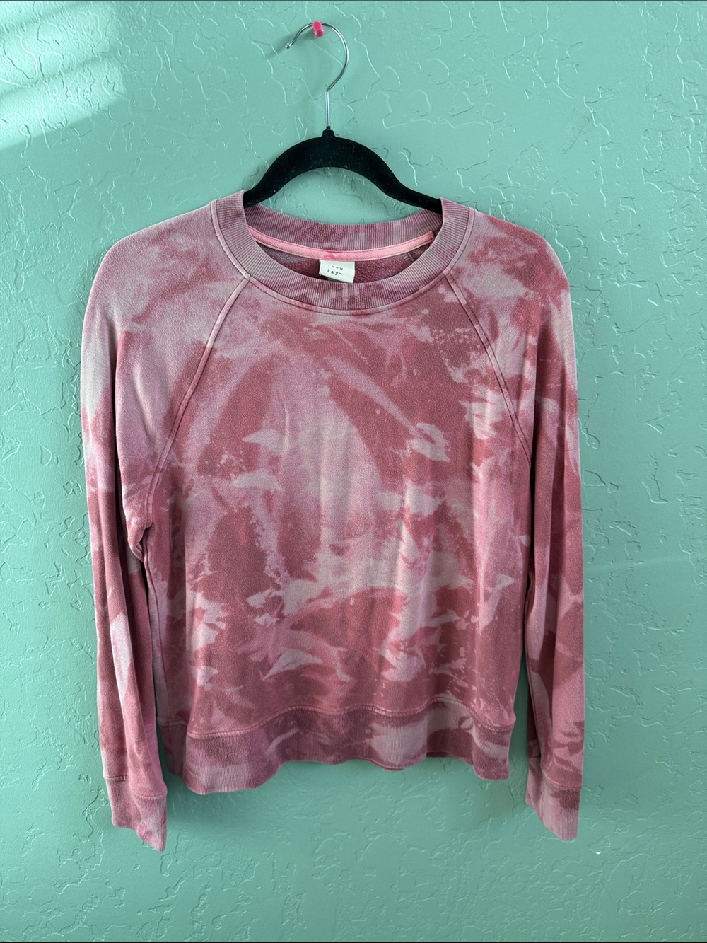 a new day Pink Tie-Dye Long Sleeve Pullover